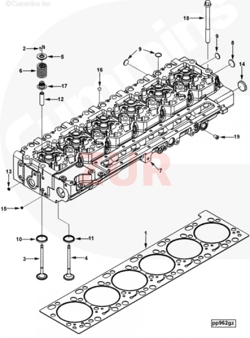 Прокладка ГБЦ 6ISLe Federal Mogul (ОРИГИНАЛ) (О+) (3967059/4937728/4981796)